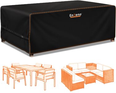 Чохол для садових меблів водонепроникний прямокутний Oxford 210D 210x160x74 см для плетених меблів