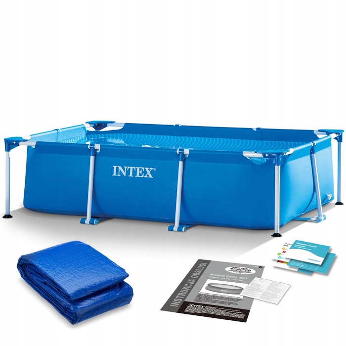 Каркасний прямокутний садовий басейн для дітей Intex 28270, 220x150x60 см