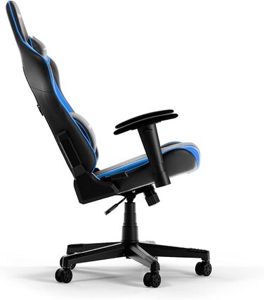 Ігрове крісло DXRacer PRINCE L чорне та синє, оригінал, PVC шкіра