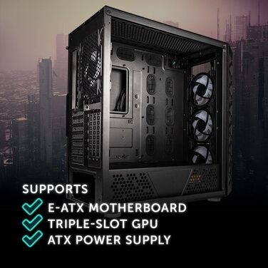 Корпус для ПК Kolink Citadel Mesh ARGB, Midi-Tower, E-ATX, з підсвіткою RGB, загартоване скло, вентилятори, комп'ютерний корпус