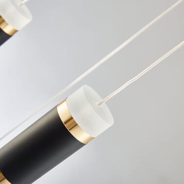 Сучасна кришталева підвісна люстра SXLXQM, LED, диміруєма, 3 кольори, регульована висота, чорний та золотий, для кухонного острова, спальні, їдальні