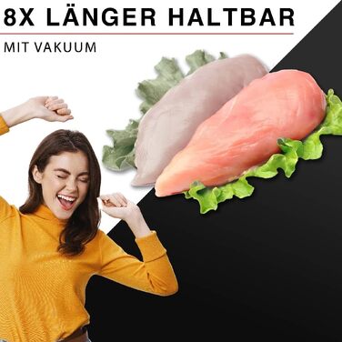 Вакууматор для продуктів C-VK 4000 з пакетами | Вакуумний пакувальник нержавіюча сталь, зберігає свіжість у 8 разів довше | Набір для запаювання харчових продуктів