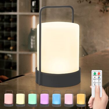 Портативна LED акумуляторна металева лампа для вулиці, димована, USB-зарядка, 8 кольорів RGB, для столу, бару, кемпінгу, саду, тераси, вітальні