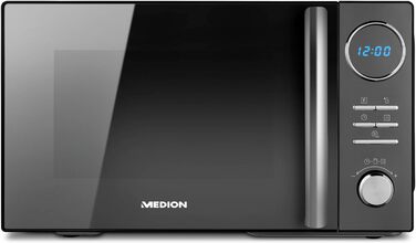 Мікрохвильова піч MEDION 3-в-1 з грилем і конвекцією, 23 л, 900 Вт, 10 програм, чорна