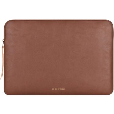 Захисний чохол-папка Comfyable Slim з PU-шкіри для MacBook Air та MacBook Pro 13/13.3/14 дюймів (M1, M2, M3, M4, M5, 2021-2026), коричневий