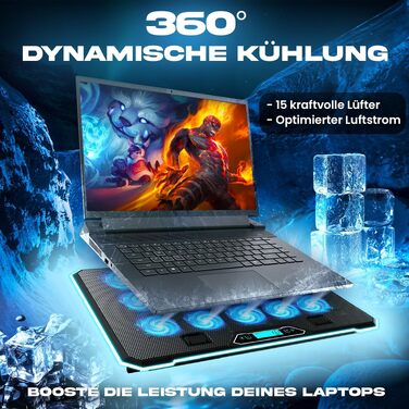 Ігровий охолоджувач для ноутбука V15 з RGB-підсвіткою та USB-портом