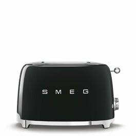 Тостер Smeg TSF01CREU 2-слотовий, чорний - 6 рівнів підсмажування, функція розморожування та підігріву, 950 Вт