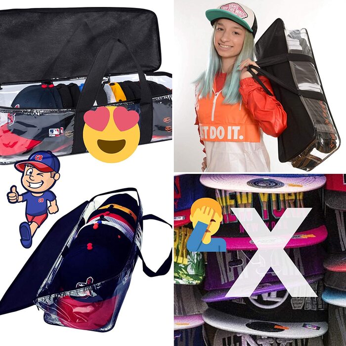 Сумка-органайзер Cap Buddy для зберігання до 20 бейсболок New Era, Flexfit, Snapback, чоловічий тримач для кепок у шафу, на стіну або полицю