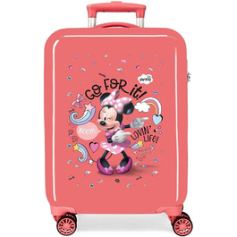 Дитячий валіза Disney Minnie Lovin Life, рожевий, 38x55x20 см, ABS, 34 л, 2 кг, 4 подвійні колеса, ручна поклажа