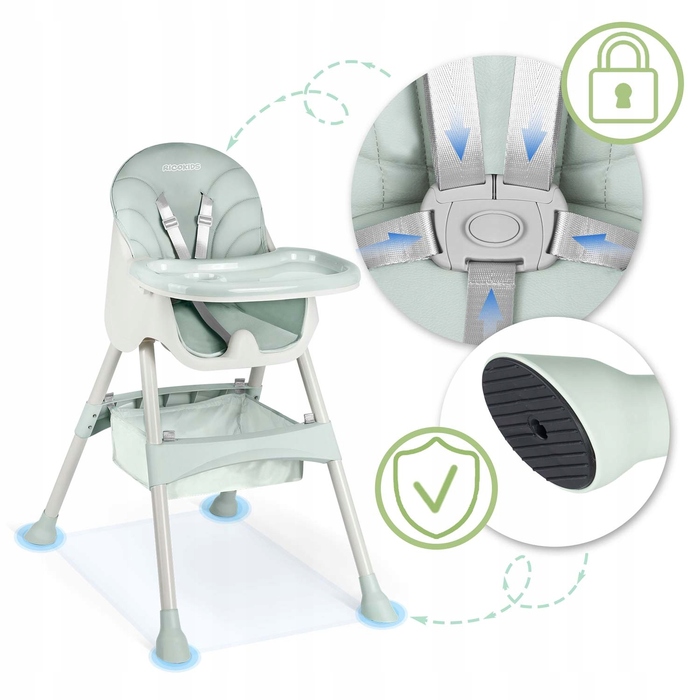 Стілець для годування RicoKids, 94 x 62 x 79 см