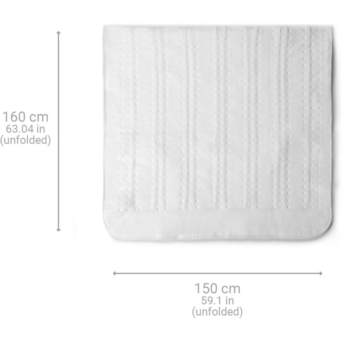 Електрична ковдра Medisana HU 676 XXL, 150x160 см, 4 режими, автоматичне вимкнення, захист від перегріву, дві панелі керування, прана, для ліжка King Size