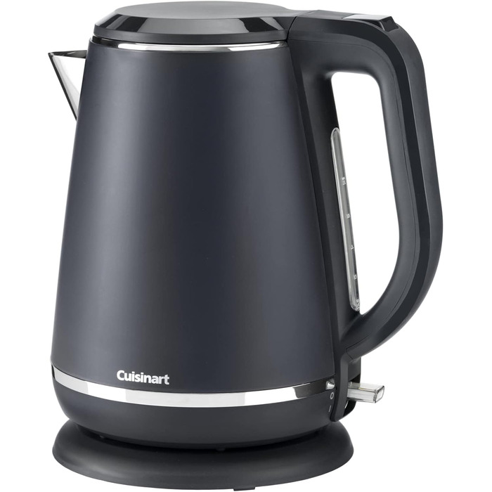 Електрочайник Cuisinart 1,5 л, 3 кВт, бездротовий, сірий матовий, нержавіюча сталь, швидкий нагрів, комплект з тостером
