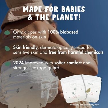 Дитячі підгузки Naty Baby для новонароджених, розмір 1 (2–5 кг), 100 шт