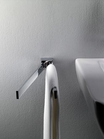 Двоплечий рушникотримач emco LOFT для ванної, настінний, поворотний, алюмінієвий, хром, 437 мм