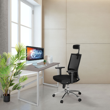 Письмовий стіл / Комп'ютерний стіл WORKSPACE LIGHT I 120 x 60 см, сірий / білий, hjh OFFICE