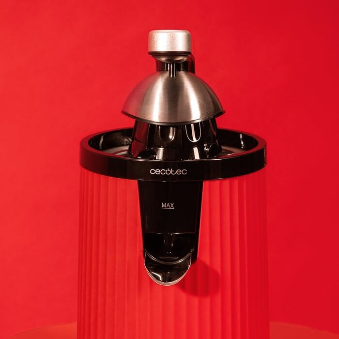 Соковижималка для цитрусових Cecotec Xqueeze RetroJuice 600 Red (600 Вт, нержавіюча сталь, червона)