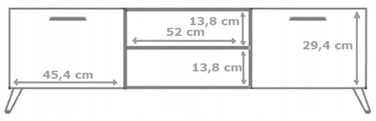 ТВ-тумба Matkam, 150 см x 47 см x 40 см