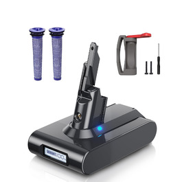 Акумулятор V7 для пилососа Dyson SV11 Animal/Motorhead: Замінний акумулятор з LED-дисплеєм, 2 фільтри, інструмент