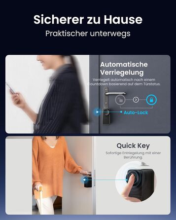 SwitchBot Smart Lock Pro Matter: Розумний замок з акумулятором, Matter, WiFi, сумісний з Apple Home, Alexa, Google Home