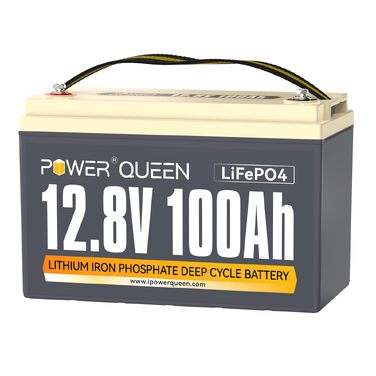 Літієва акумуляторна батарея LiFePO4 Power Queen 12V 100Ah для кемперів та будинків на колесах