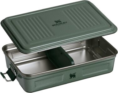 Ланчбокс зі сталі STANLEY 1913 Classic Box 1.2L/2.0L, герметичний контейнер для їжі, BPA-free, колір Hammertone Green