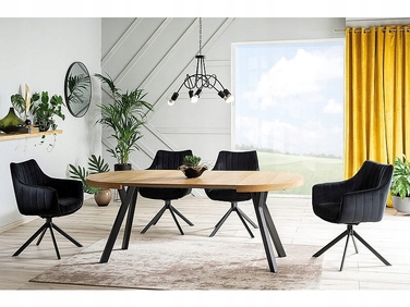 Стілець Signal Azalia Velvet, чорний, 61 x 44 x 86 см, 1 шт.