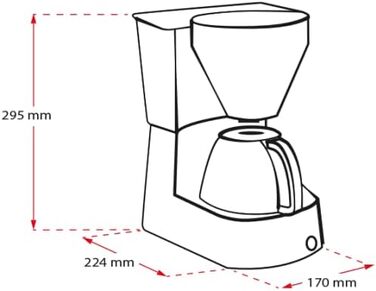 Кавоварка фільтраційна Melitta Easy BVB Edition 1023-02, пластик, чорна