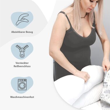 Подушка для вагітних та годування Totsy Baby XXL, 190 см, бавовна, для сну на боці, з совами