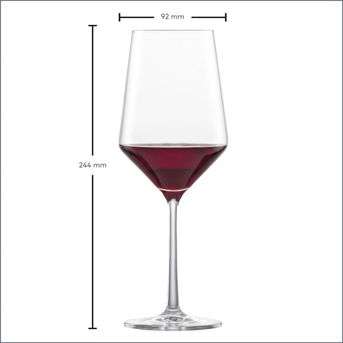 Бокали для червоного вина Zwiesel Glas Pure, 2 шт., кришталеві, стійкі до миття в посудомийці, Tritan®, Німеччина