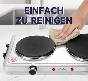 Електрична плитка Homelux 1000Вт, 5 режимів нагріву, для кухні, офісу або кемпінгу, чорна