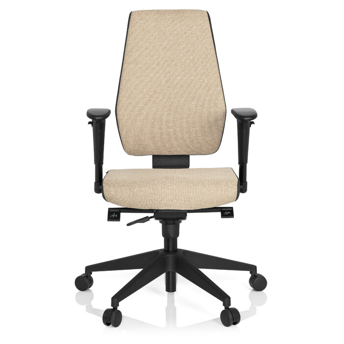 Офісне крісло / поворотне крісло PRO-TEC 500 Тканина темно-сірий/бежевий hjh OFFICE