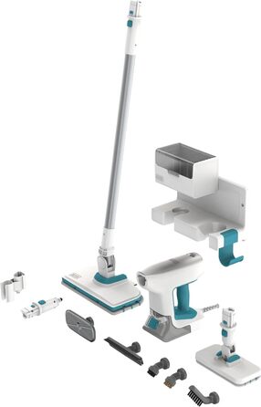 Парова швабра Black+Decker 1500 Вт з насадками, подовжувачем та двоступеневим регулюванням пари для прибирання будинку