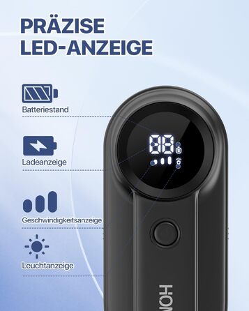 Машинка для видалення ковтунців електрична Homtronics з LED-підсвіткою, USB зарядка, 3 швидкості, чорна