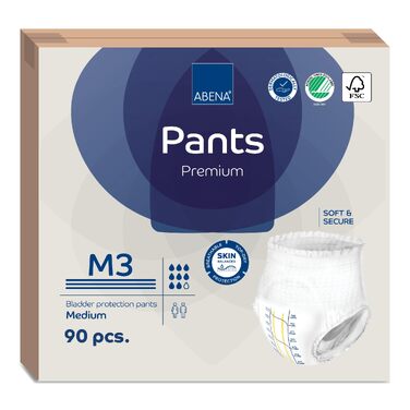 Підгузки-труси Abena Pants M3 Premium для дорослих, поглинаючі труси при сечовипусканні, розмір M
