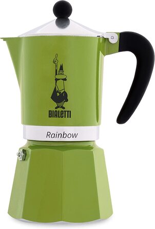 Кавоварка Bialetti Rainbow, алюмінієва, зелена, 6 чашок