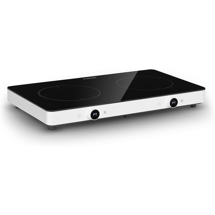 Індукційна плита Klarstein FutureChef Doppel - 3000 Вт, 2 зони, чорна, з LED-дисплеєм та таймером