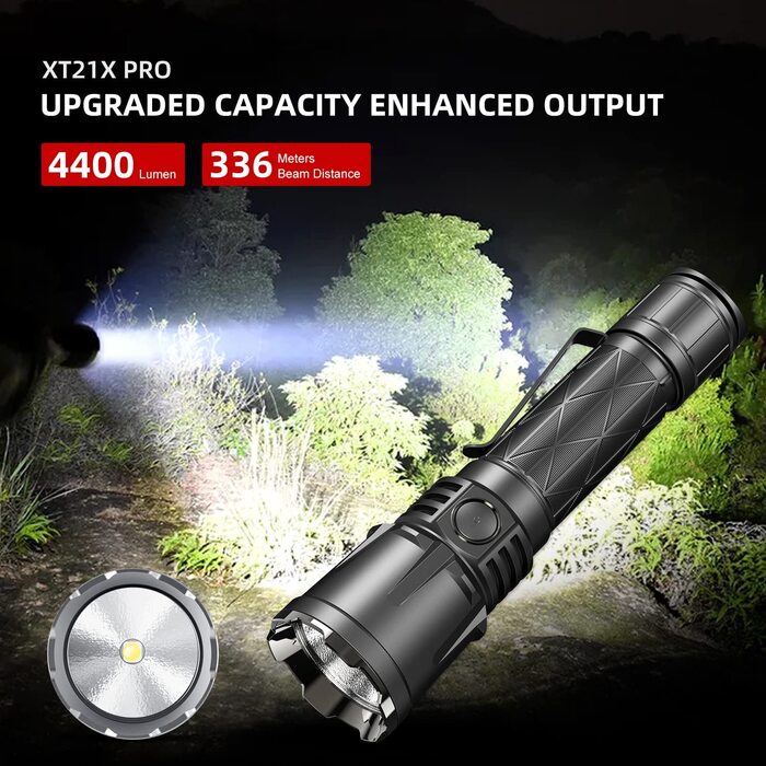 Ліхтар Klarus XT21X Pro 4400 Люмен, суперяскравий LED, 336 м, USB акумуляторний