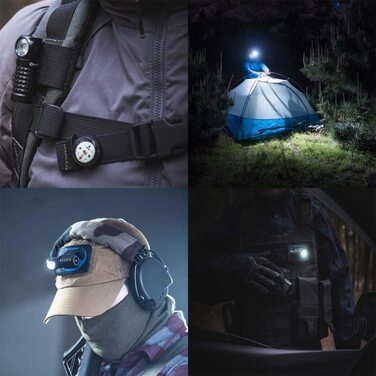 Налобний ліхтар OLIGHT Perun Mini Kit, 1000 лм, LED, USB зарядка, 100 м, 5 режимів, 60° регулювання, для риболовлі, бігу, кемпінгу, чорний