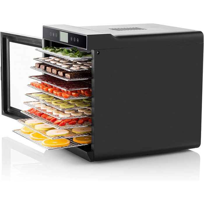 Сушарка для фруктів ETA Vital Air 2 з регулюванням температури 35-70°C, Air Flow, LCD-дисплей, 10 решіток з нержавіючої сталі