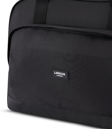 Larkson Weekender Finja Large чорна стильна дорожня сумка з відділенням для взуття, ручна поклажа, водостійка, з переробленого PET, для жінок і чоловіків