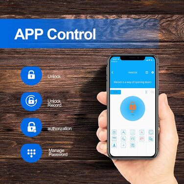 Розумний електронний дверний замок WELOCK з паролем, RFID-карткою, Bluetooth-додатком, регульований циліндр 50-100 мм, сріблястий