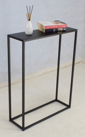 Вузька консоль Loft Metal 60x20x78 см, чорна