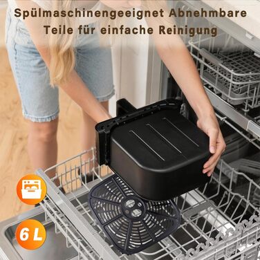 Аерофритюрниця Citybee XXL 10л (5л+5л) з двома камерами та вікном, Dual Zone Airfryer, 2200W, сенсорне керування, таймер 24г, чорна