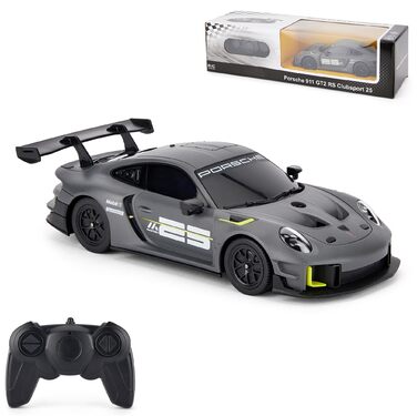 Porsche 911 GT2 RS Clubsport 25: Модель на радіокеруванні 1:24, сіра, ліцензійна, високошвидкісна RC-машина для хлопчиків та дівчаток