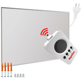 Інфрачервона електронагрівач Mephisto 800Вт для стін і стелі з WiFi, термостатом, пультом, енергоощадна, комплект для монтажу