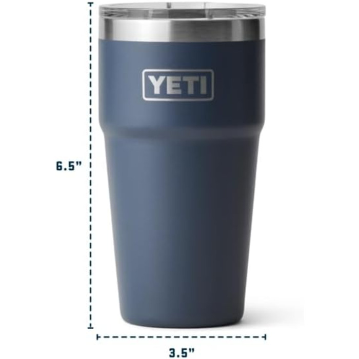 Термос YETI Rambler з кришкою MagSlider, чорний, 20oz (591ml)