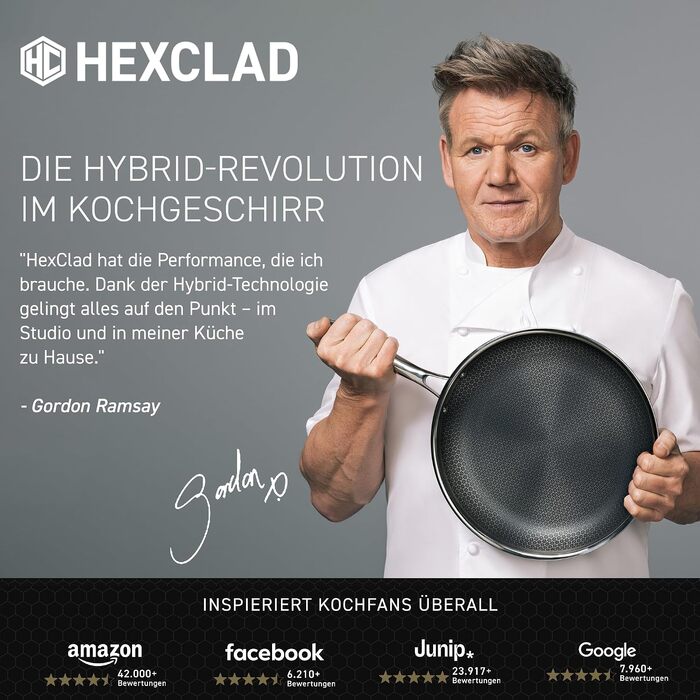 Преміальна скляна кришка для сковороди HexClad 25 см з випускним клапаном для пари