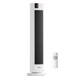 Керамічний обігрівач Midea NTH20-22GR(WH) 2000 Вт з дистанційним керуванням, термостатом та ECO-режимом, білий
