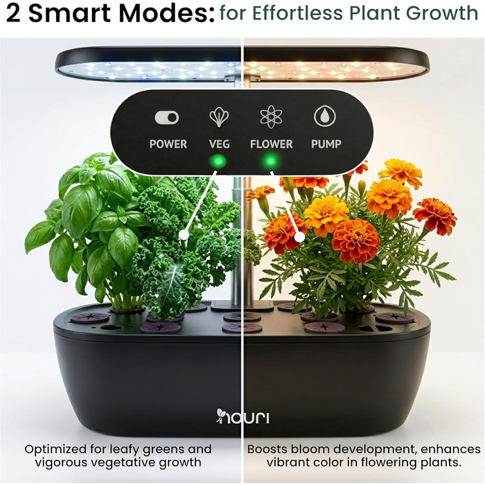 Smart Garden Nouri 12 Pod для вирощування томатів вдома | Гідропонна система | LED лампа для розсади | Автоматичний догляд