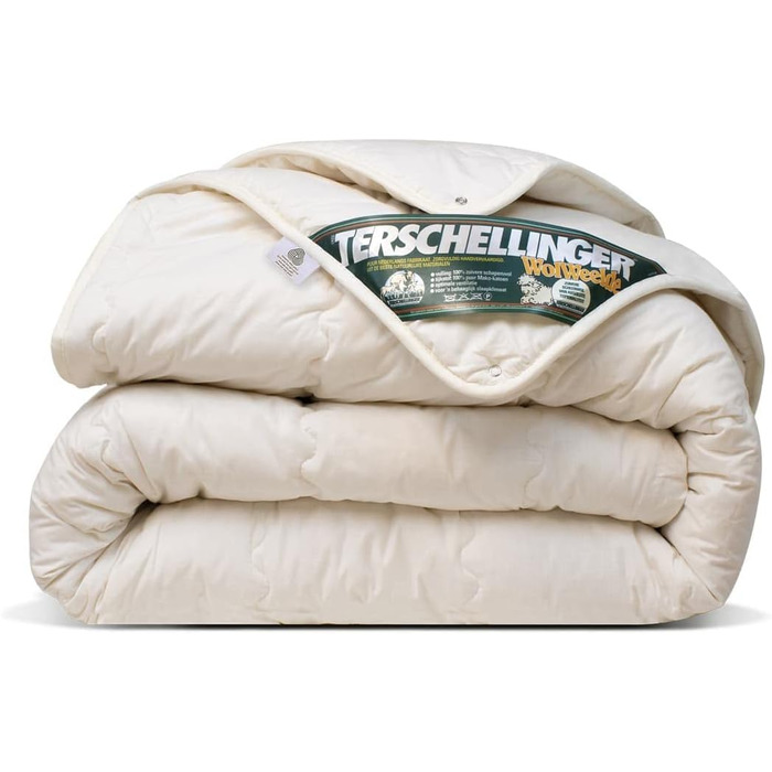 Всесезонна ковдра Terschellinger з 100% вовни IWS (Woolmark), 135x200 см, преміум-якість
